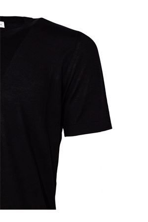 T-shirt in maglia misto cotone nero ROBERTO COLLINA | 261MYA1602109